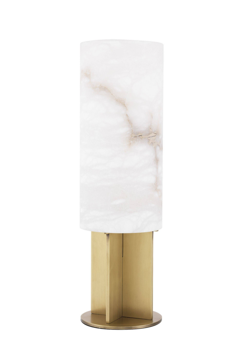 Round Brass Alabaster Table Lamp | Eichholtz | Eichholtz Miami