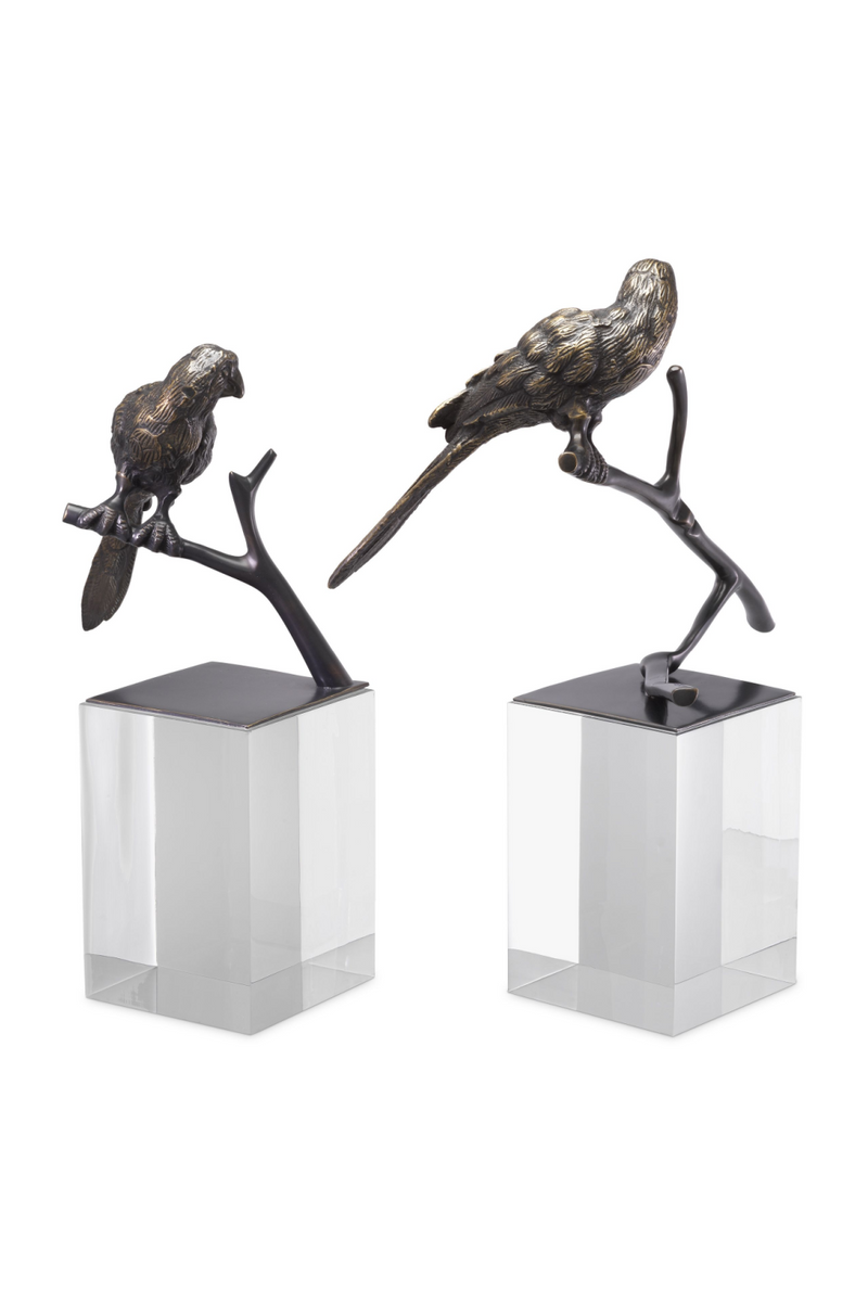 Bronze Bird Figurine Set (2) | Eichholtz Morgana | Eichholtz Miami