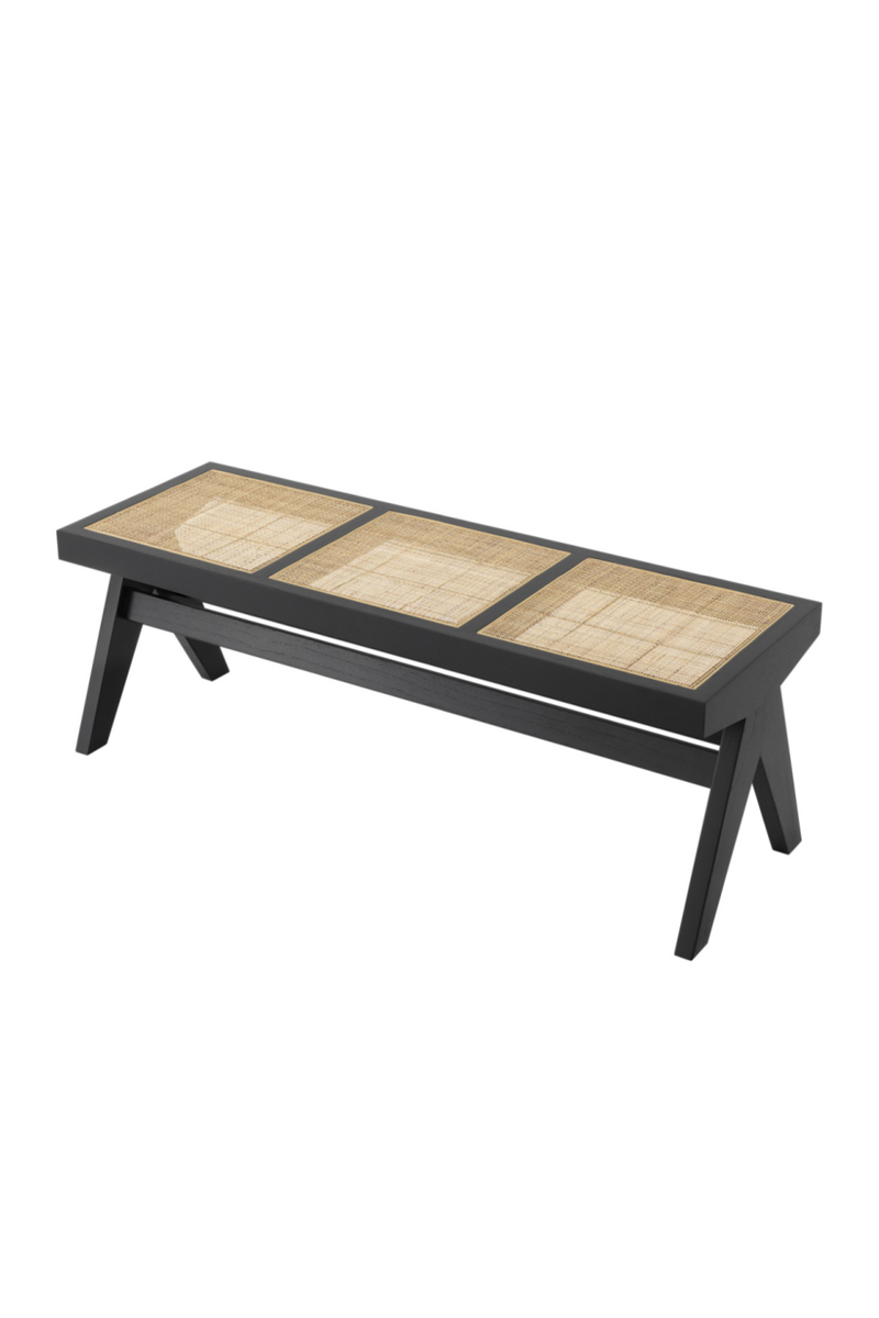 Black Rattan Bench | Eichholtz Arnaud |