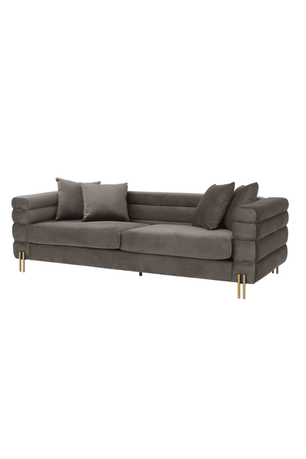 Art Deco Gray Velvet Sofa | Eichholtz York | Eichholtzmiami.com