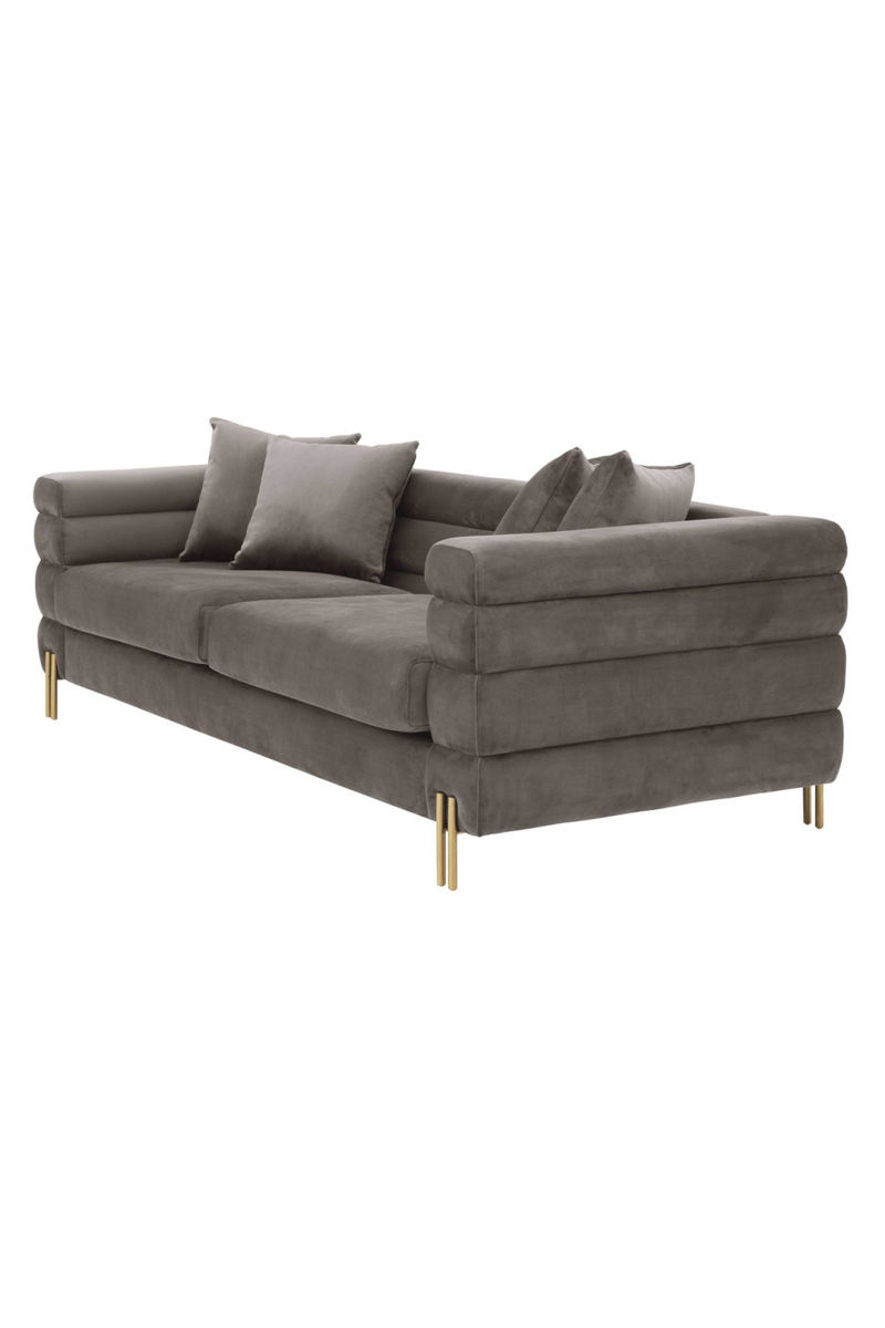 Art Deco Gray Velvet Sofa | Eichholtz York | Eichholtzmiami.com