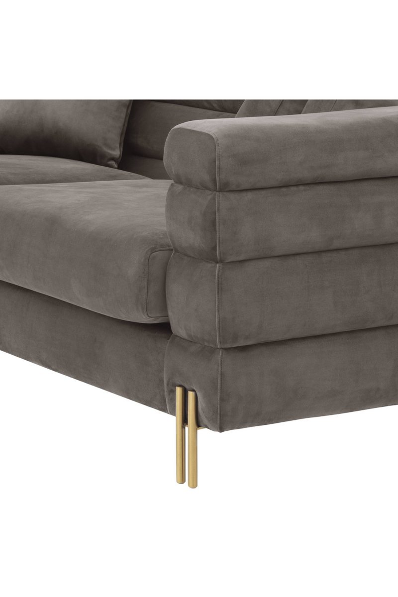 Art Deco Gray Velvet Sofa | Eichholtz York | Eichholtzmiami.com