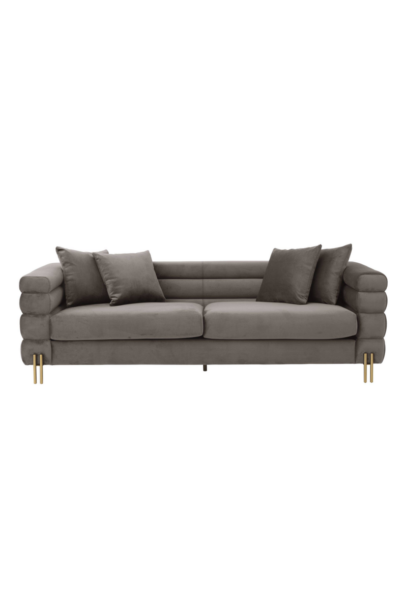 Art Deco Gray Velvet Sofa | Eichholtz York | Eichholtzmiami.com