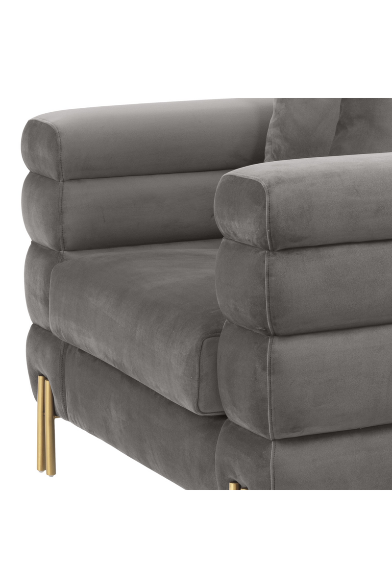 Art Deco Gray Velvet Chair | Eichholtz York | Eichholtzmiami.com