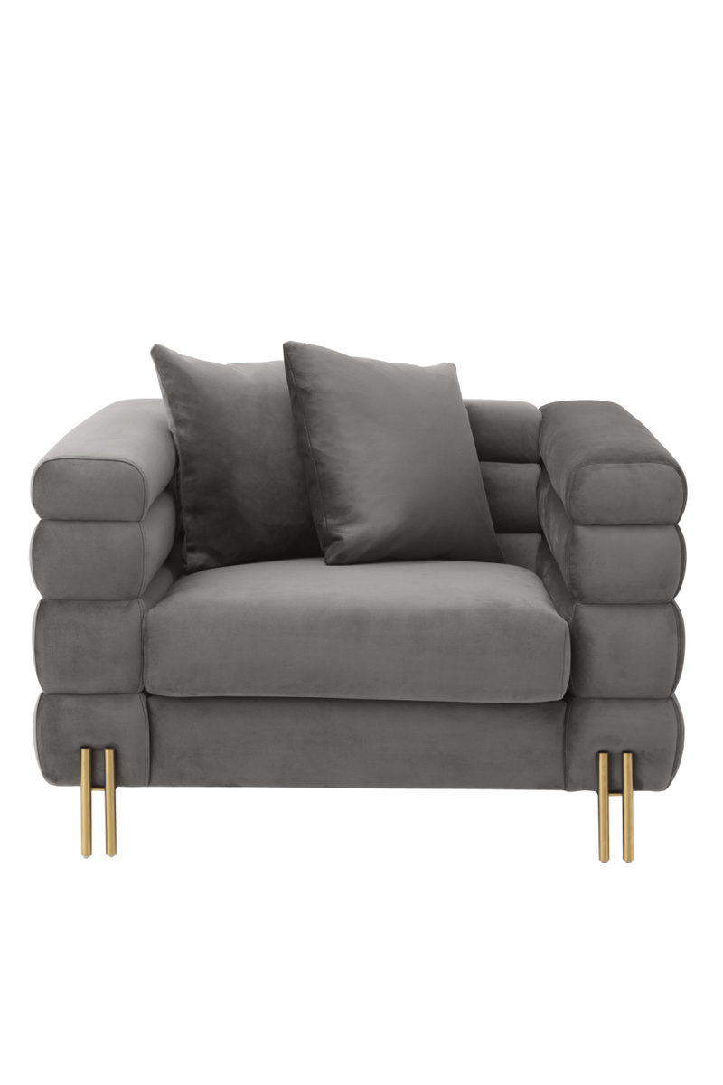 Art Deco Gray Velvet Chair | Eichholtz York | Eichholtzmiami.com