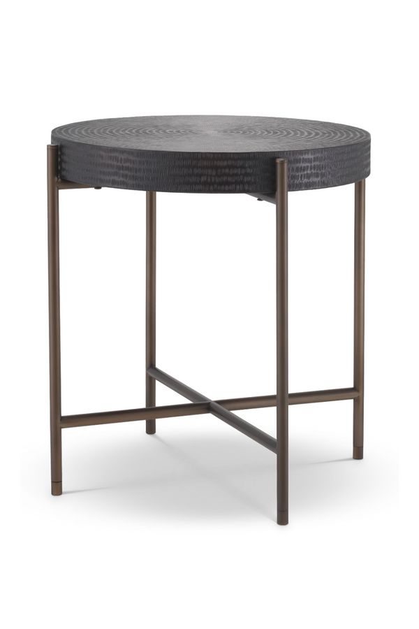 Round Gunmetal Side Table | Eichholtz Nikos | Eichholtz Miami