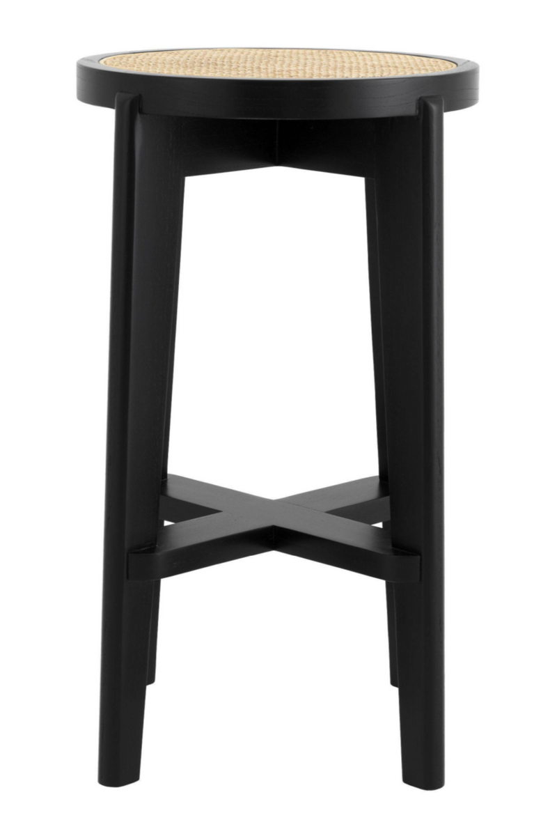 Black Rattan Bar Stool | Eichholtz Dareau |