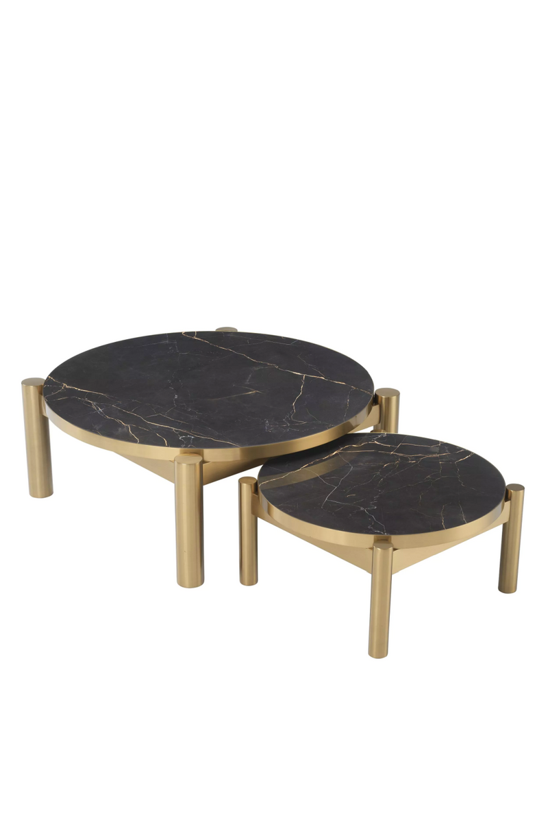 Brass Ceramic Marble Coffee Table Set | Eichholtz Quest | Eichholtz Miami