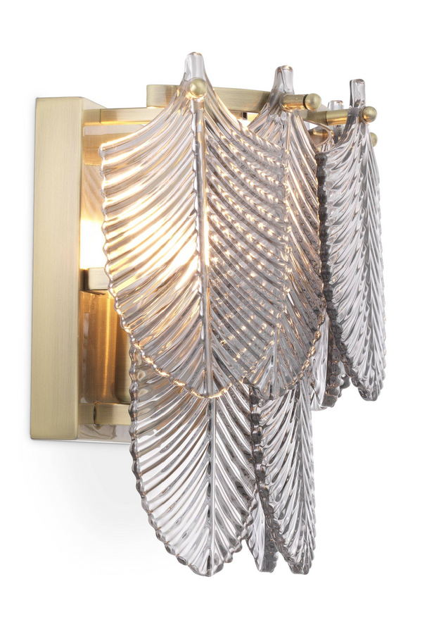 Smoked Glass Brass Wall Lamp | Eichholtz Verbier | Eichholtz Miami