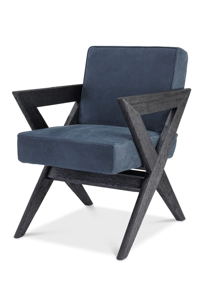Blue X-Leg Wooden Dining Armchair | Eichholtz Felippe | Eichholtzmiami.com