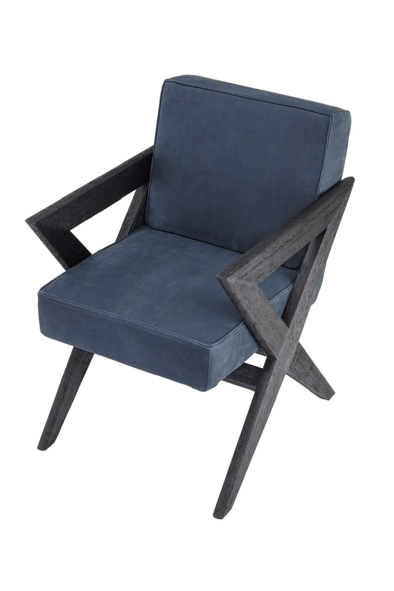 Blue X-Leg Wooden Dining Armchair | Eichholtz Felippe | Eichholtzmiami.com