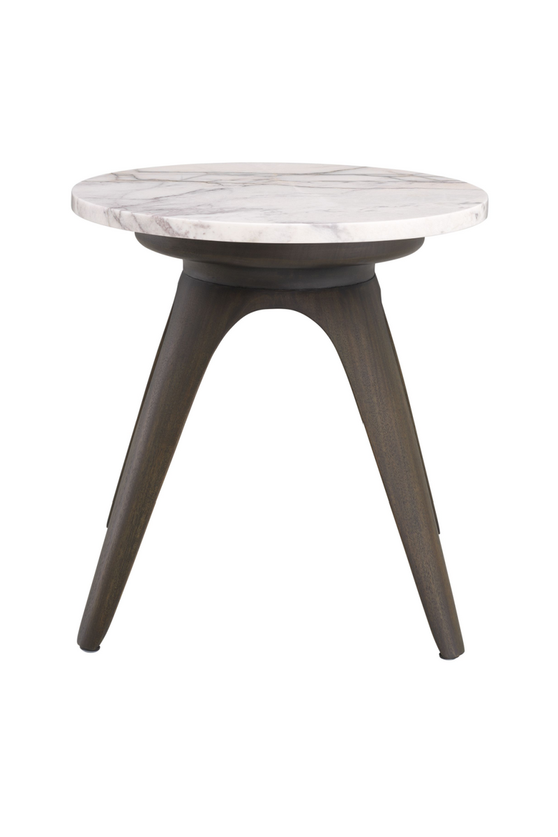 Tapered Legs Round Marble Side Table | Eichholtz Borre | Eichholtzmiami.com