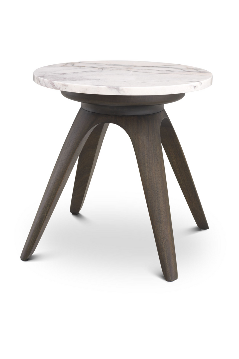 Tapered Legs Round Marble Side Table | Eichholtz Borre | Eichholtzmiami.com