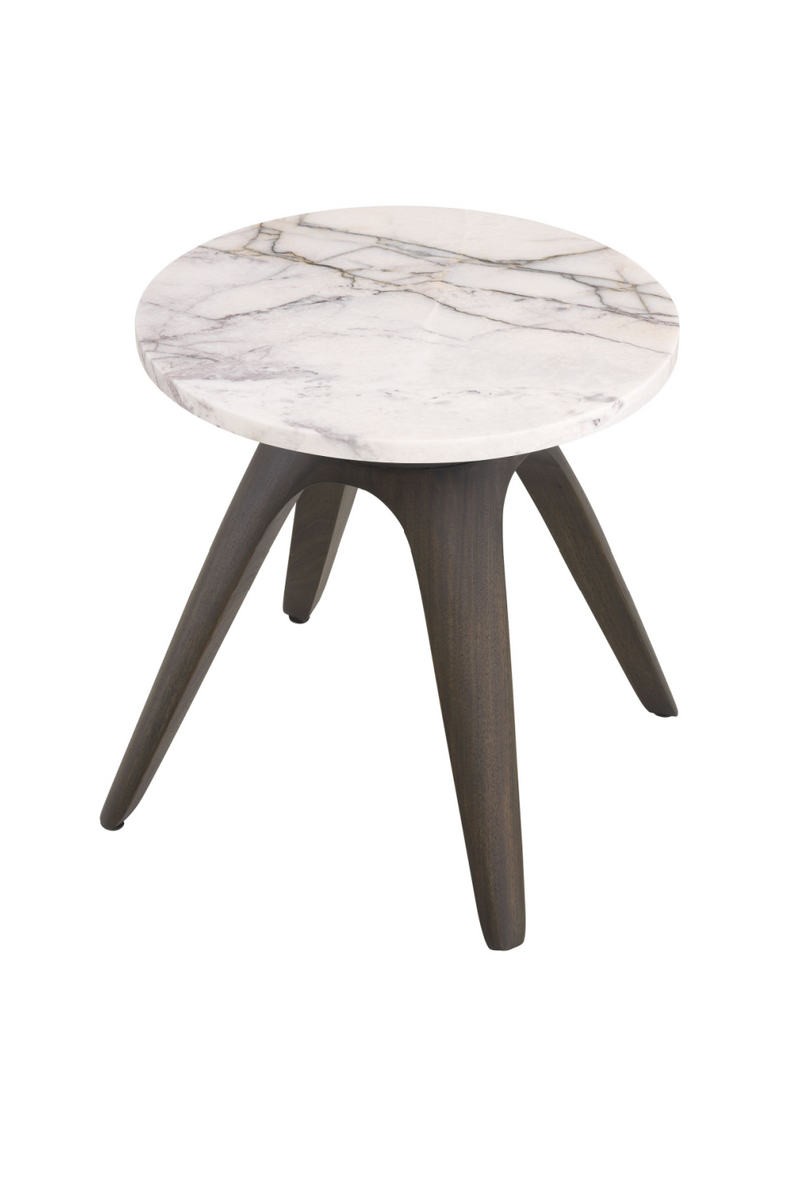 Tapered Legs Round Marble Side Table | Eichholtz Borre | Eichholtzmiami.com