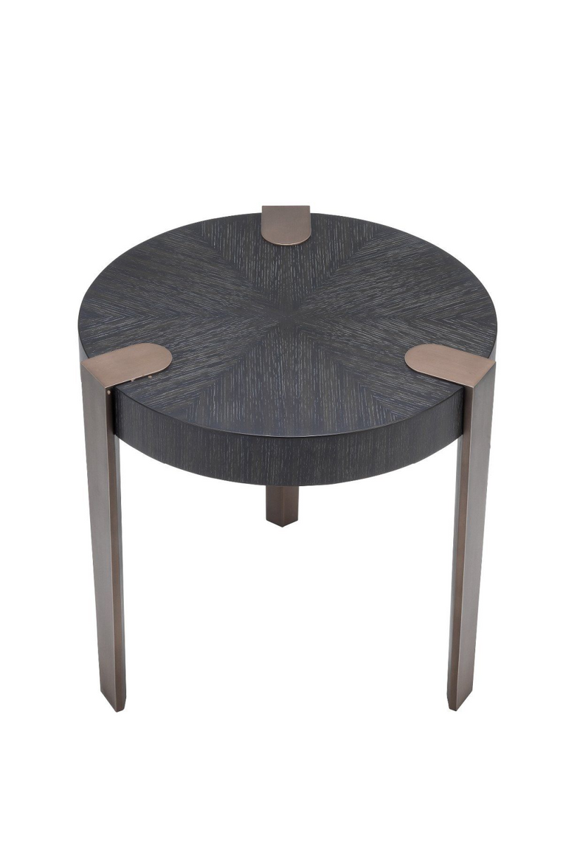 Charcoal Gray Oak Veneer Side Table | Eichholtz Oxnard | Eichholtz Miami