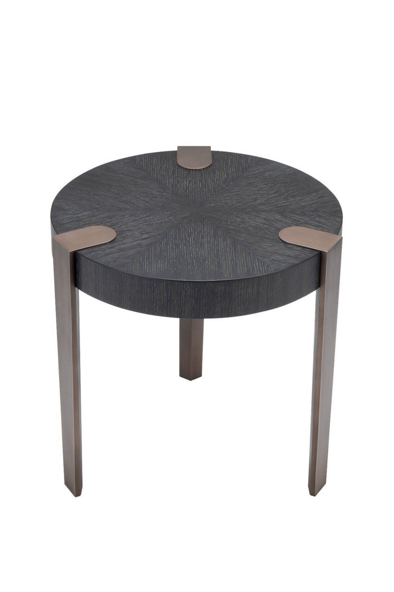 Charcoal Gray Oak Veneer Side Table | Eichholtz Oxnard | Eichholtz Miami