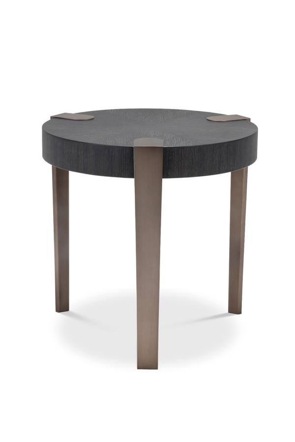 Charcoal Gray Oak Veneer Side Table | Eichholtz Oxnard | Eichholtz Miami