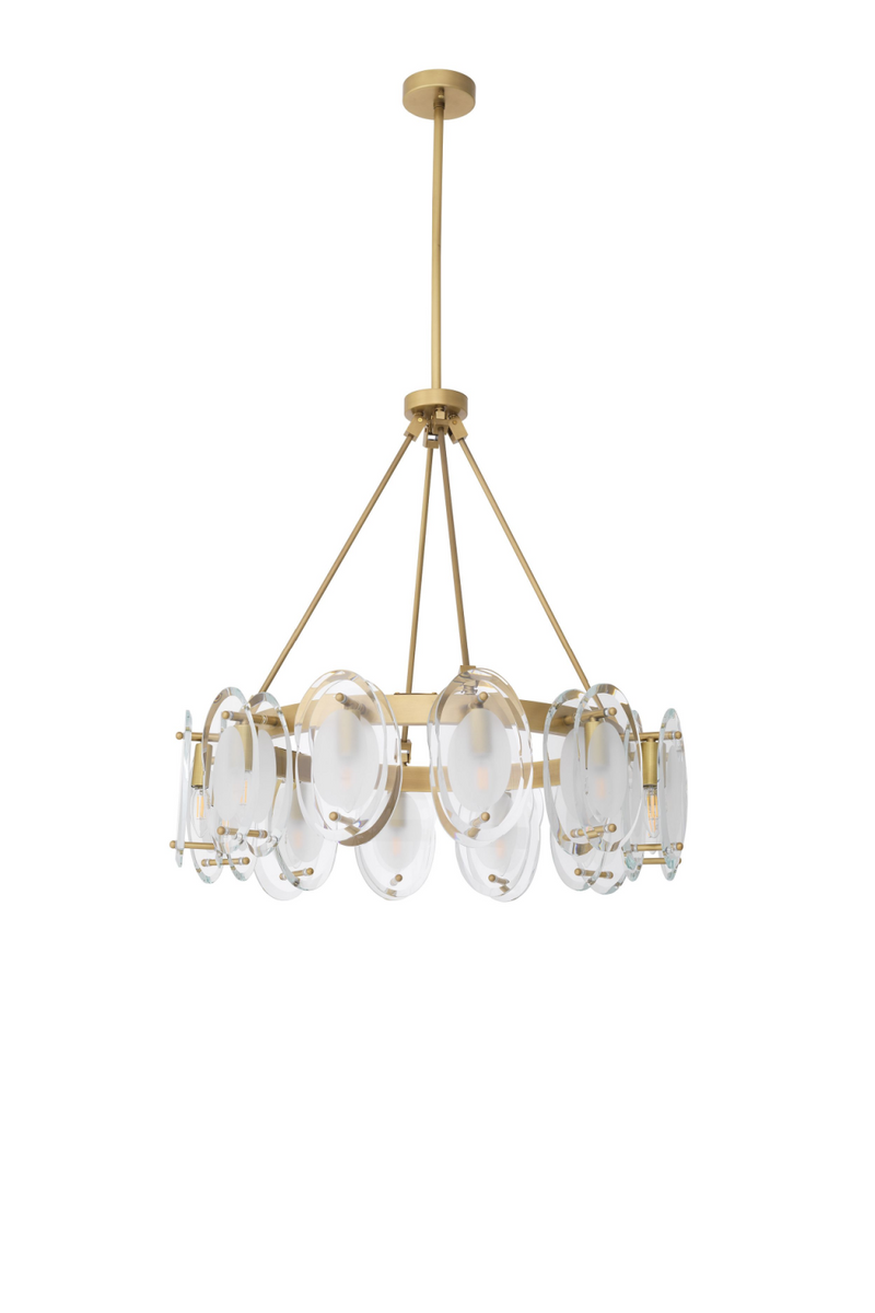 Brass Bevelled Glass Chandelier | Eichholtz Sublime | Eichholtz Miami