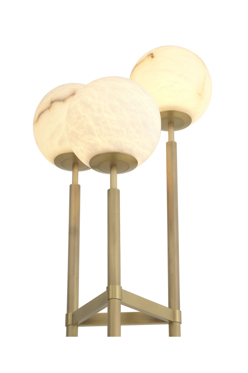 Antique Brass Alabaster Globes Floor Lamp | Eichholtz Fiori | Eichholtzmiami.com