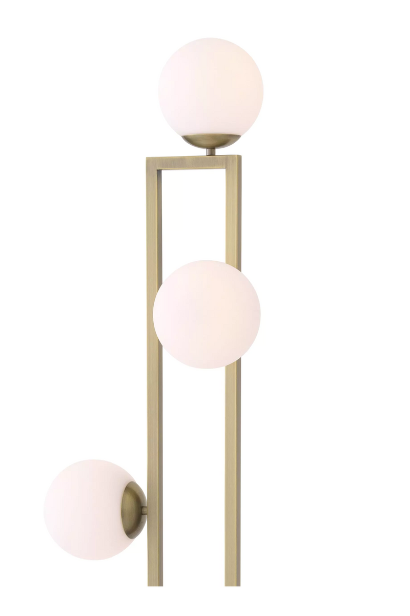 Brass White Globe Floor Lamp | Eichholtz Pascal | Eichholtzmiami.com