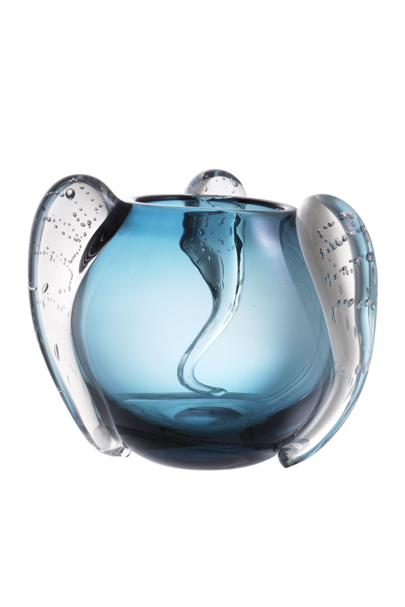 Blue Handblown Glass Vase | Eichholtz Sianluca S | Eichholtz Miami