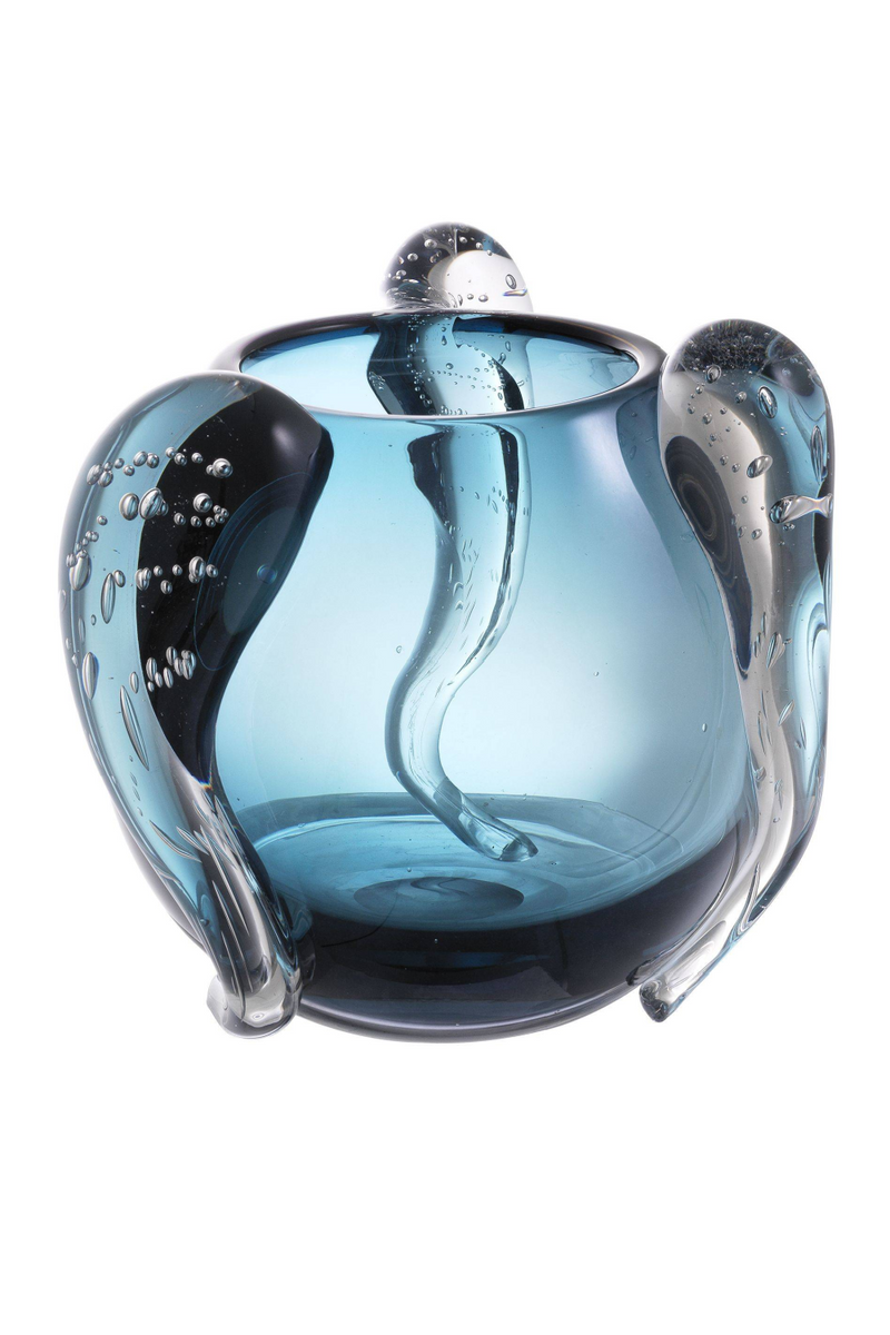 Blue Handblown Glass Vase | Eichholtz Sianluca S | Eichholtz Miami