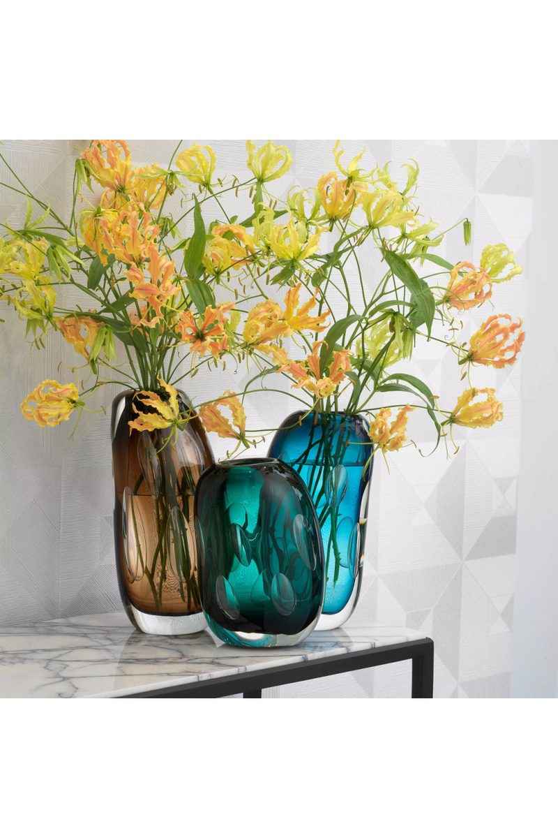 Brown Handblown Glass Vase | Eichholtz Sianni L  | Eichholtzmiami.com
