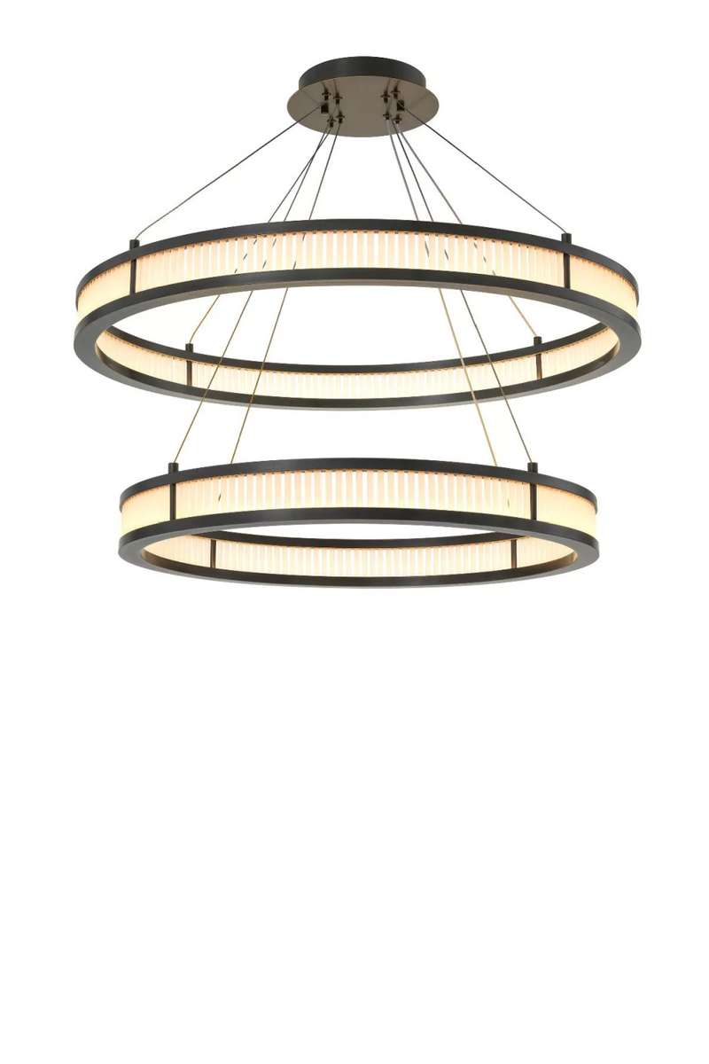Bronze Double Ring LED Chandelier | Eichholtz Damien | Eichholtz Miami