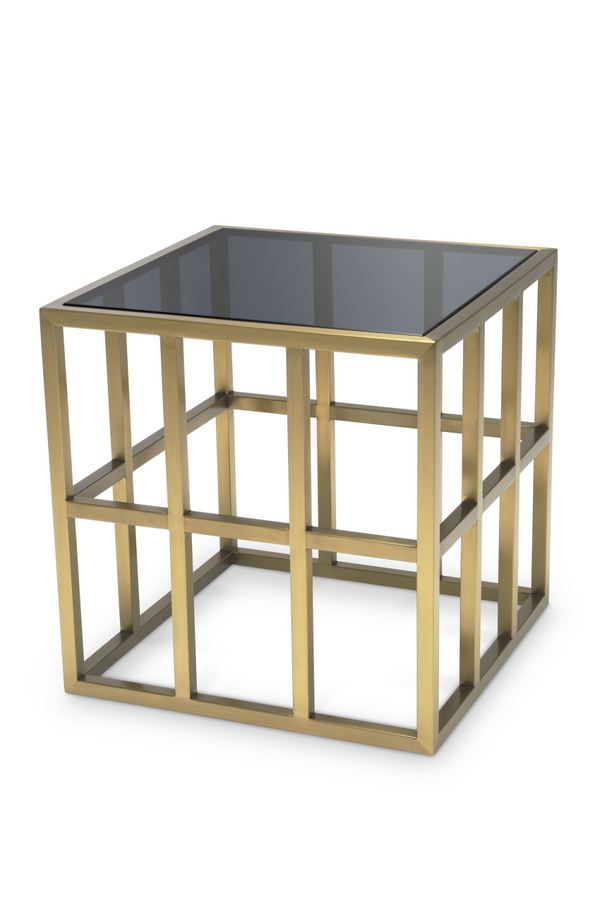 Brushed Brass Geometric Side Table | Eichholtz Lazare | Eichholtzmiami.com