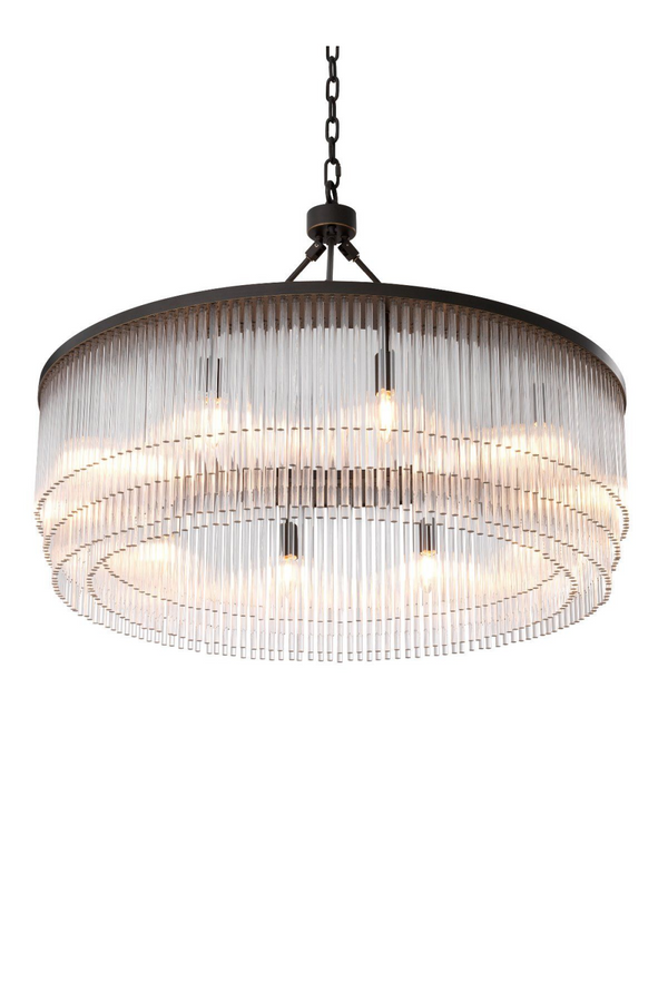 Bronze Glass Layered Chandelier L | Eichholtz Hector | Eichholtzmiami.com