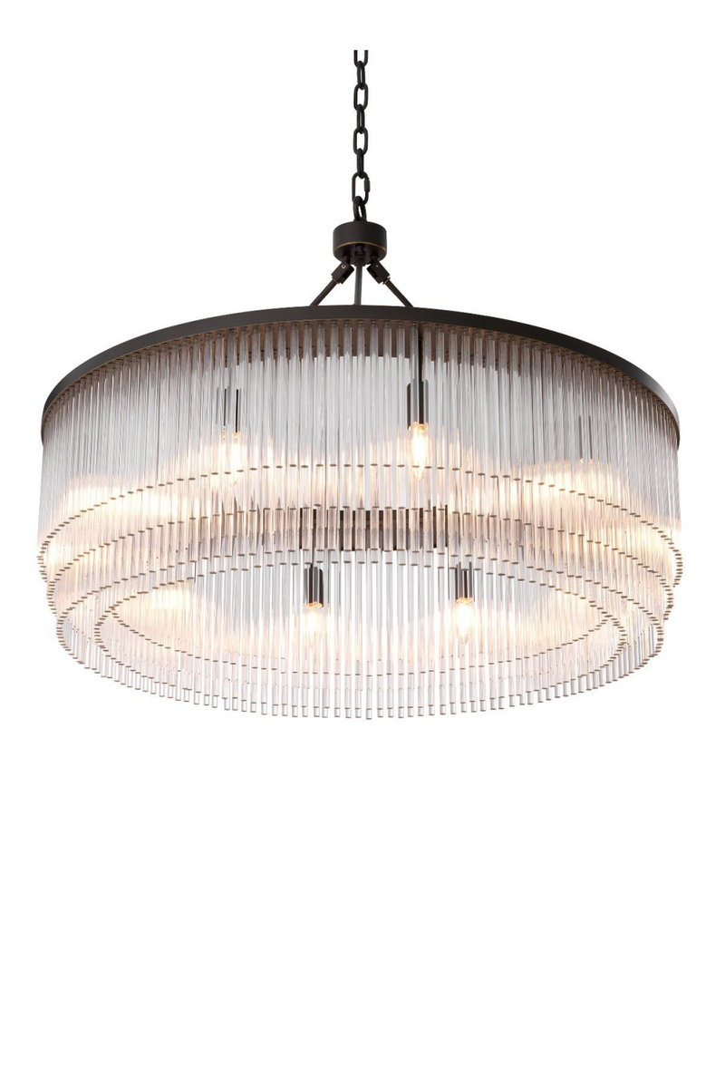 Bronze Glass Layered Chandelier L | Eichholtz Hector | Eichholtzmiami.com