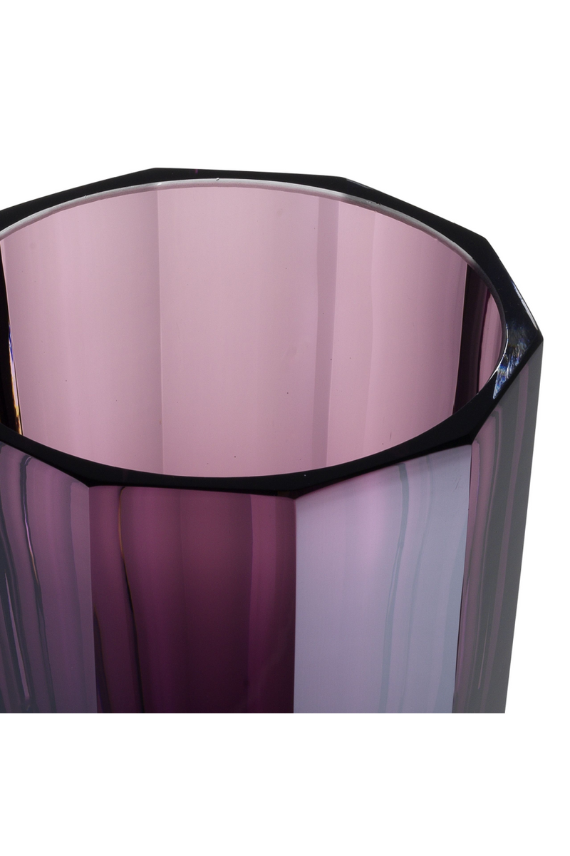 Purple Octagonal Glass Vase | Eichholtz Chavez L | Eichholtz Miami
