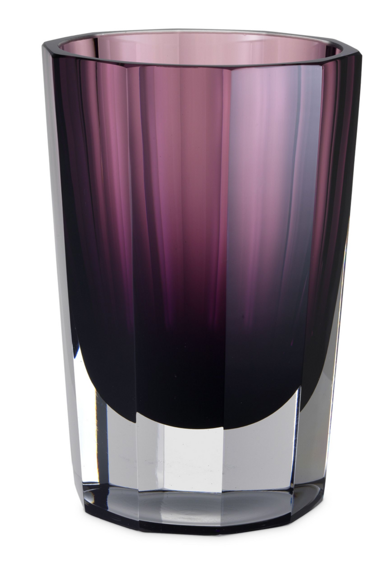 Purple Octagonal Glass Vase | Eichholtz Chavez L | Eichholtz Miami