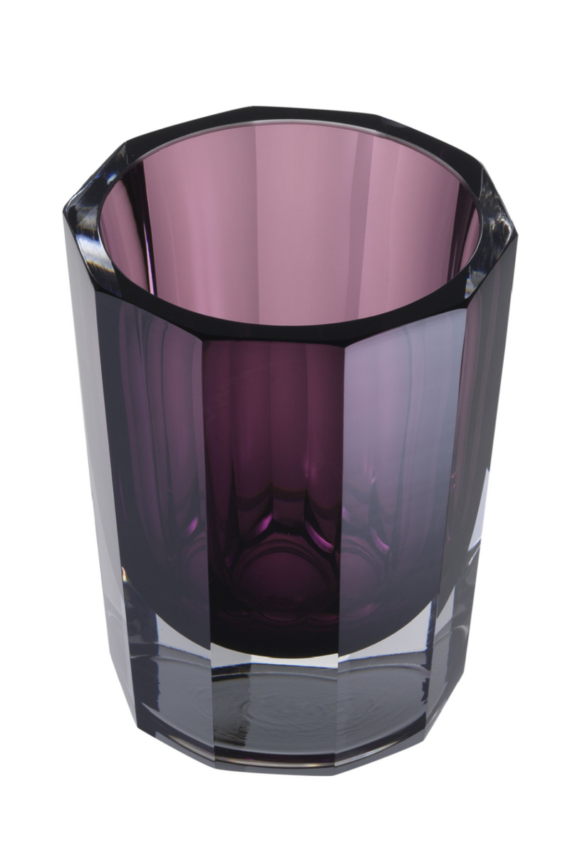 Purple Octagonal Glass Vase | Eichholtz Chavez S | Eichholtz Miami