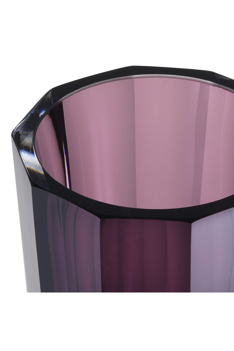 Purple Octagonal Glass Vase | Eichholtz Chavez S | Eichholtz Miami