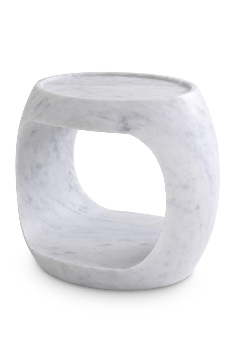 White Marble Round Side Table | Eichholtz Clipper Low | Eichholtz Miami
