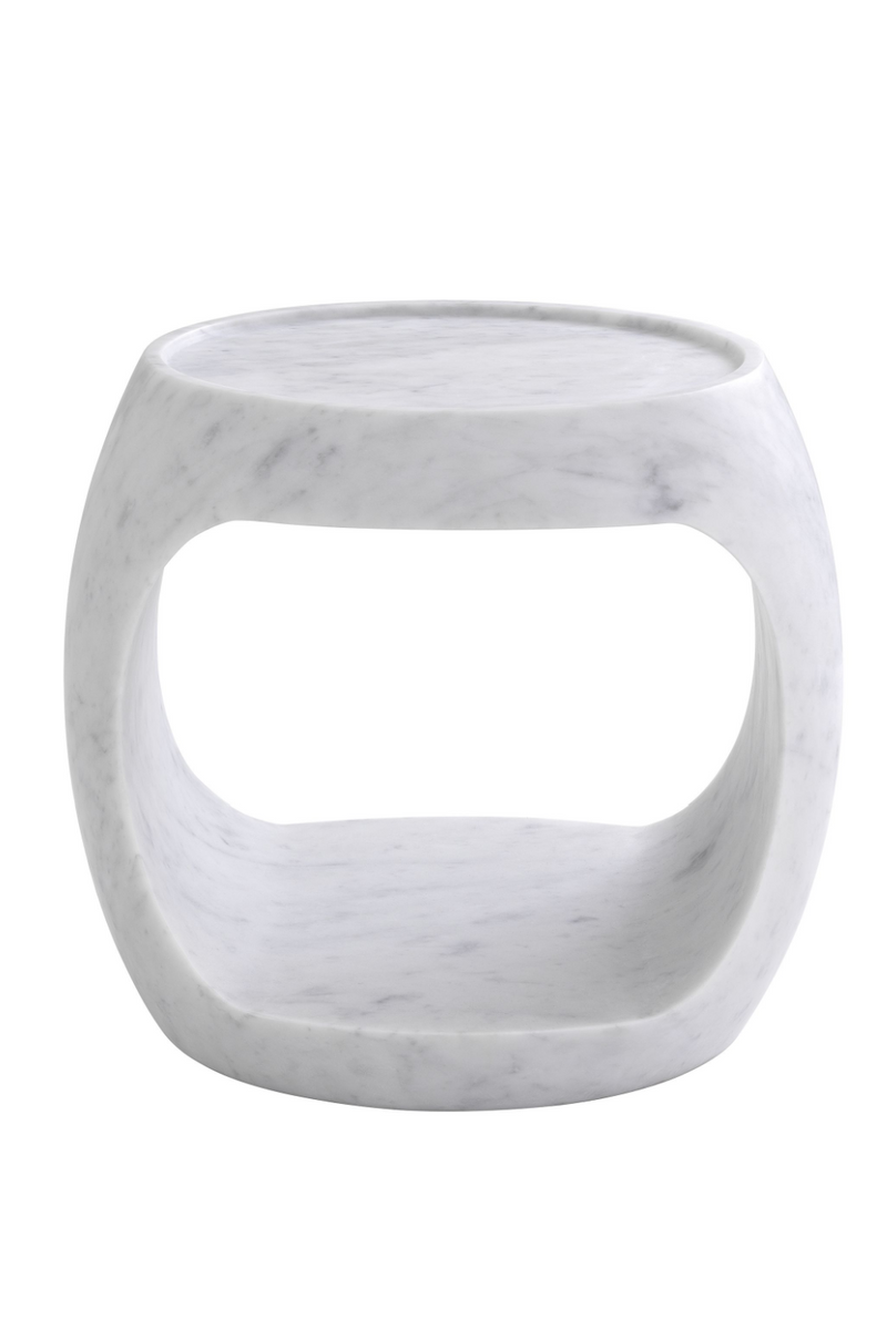 White Marble Round Side Table | Eichholtz Clipper Low | Eichholtz Miami
