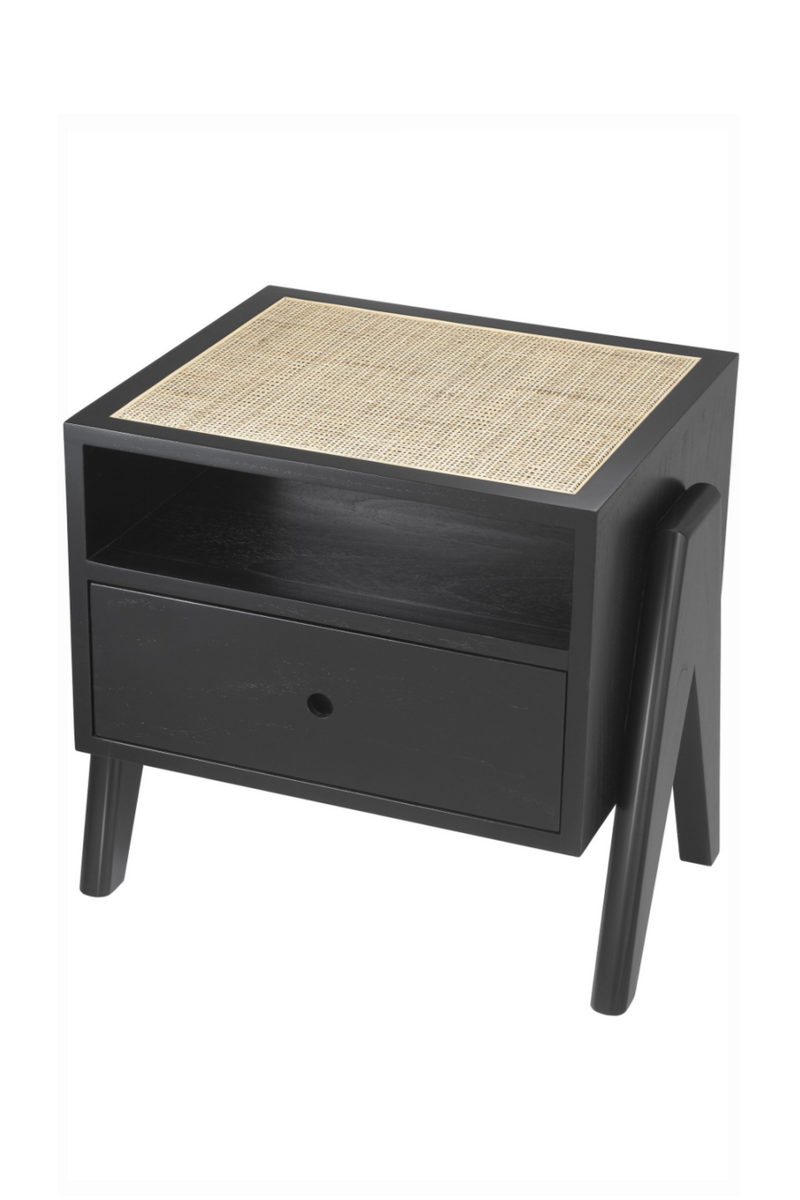 Black Rattan Bedside Table | Eichholtz Latour | Eichholtz Miami