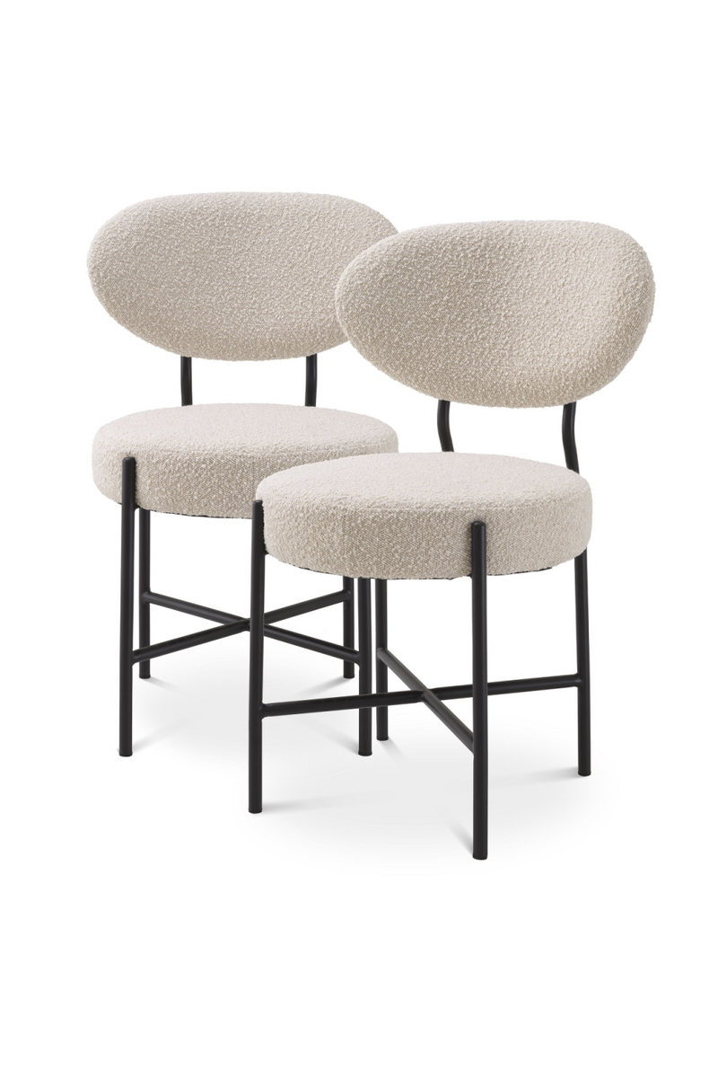 Cream Bouclé Dining Chairs (2) | Eichholtz Vicq  | Eichholtzmiami.com