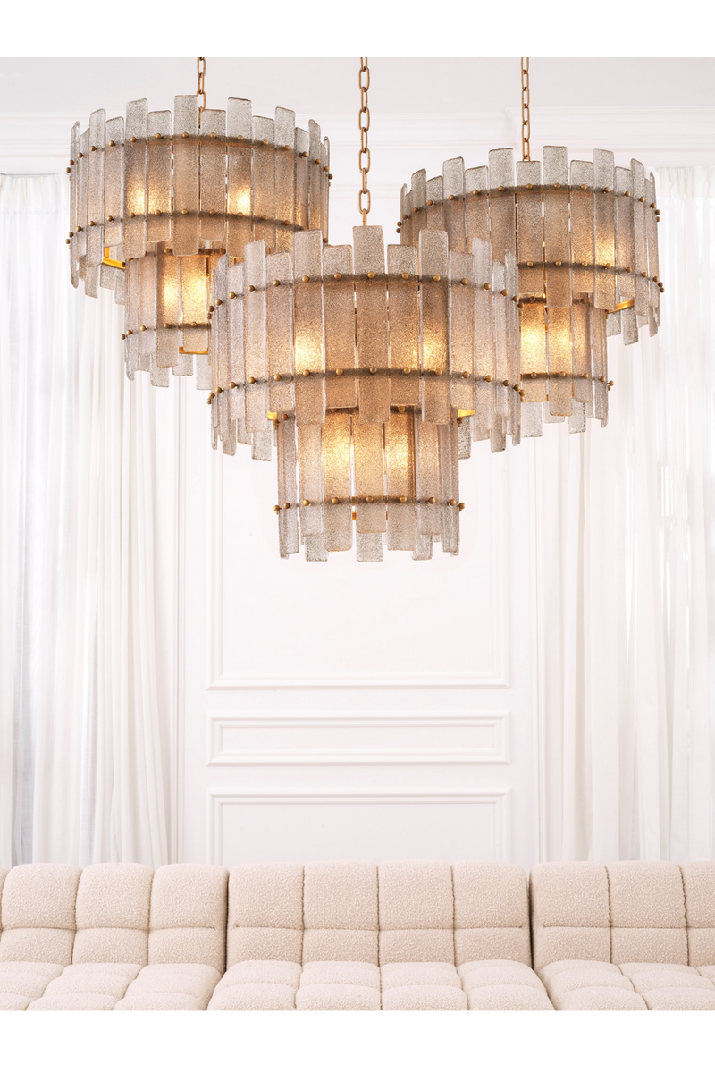 Frosted Hand-Blown Glass Chandelier | Eichholtz Caprera | Eichholtz Miami