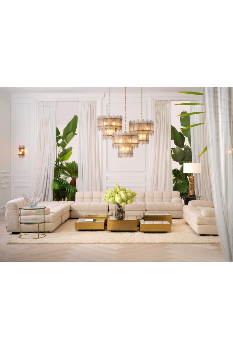 Frosted Hand-Blown Glass Chandelier | Eichholtz Caprera | Eichholtz Miami