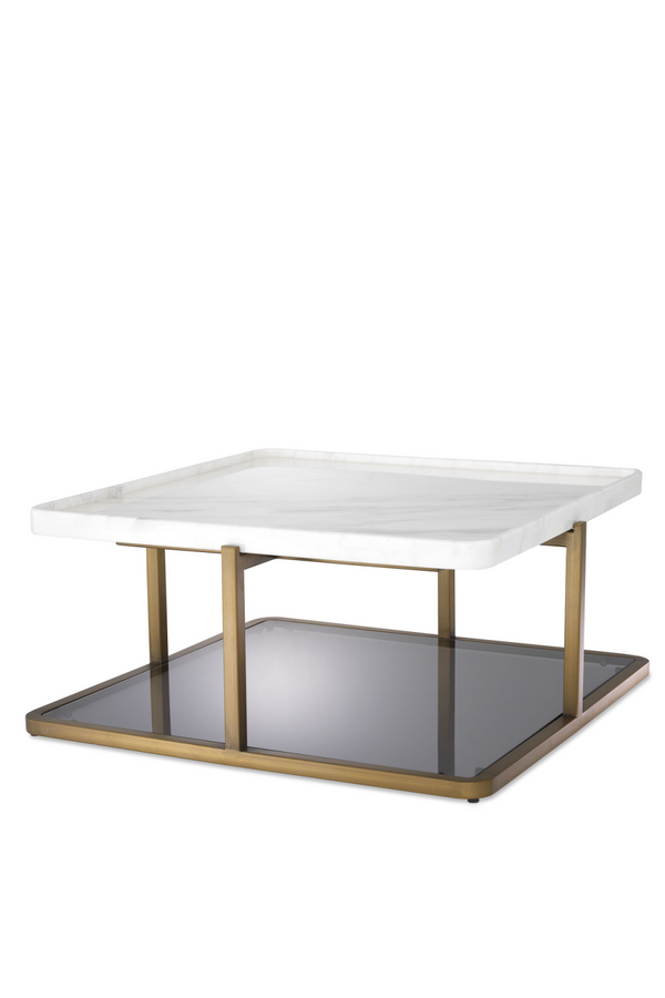 Square White Marble Coffee Table | Eichholtz Grant | Eichholtz Miami