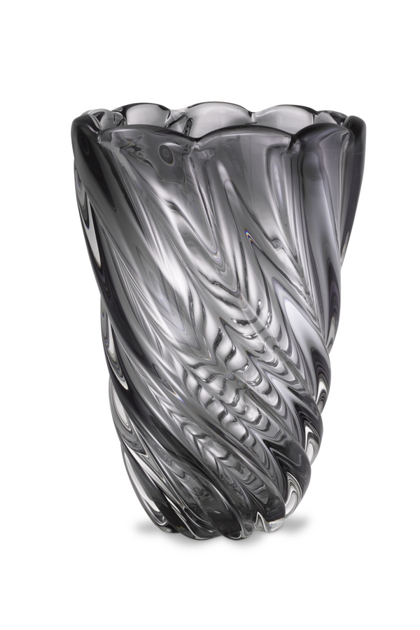 Gray Swirling Glass Vase | Eichholtz Contessa - L | Eichholtz Miami