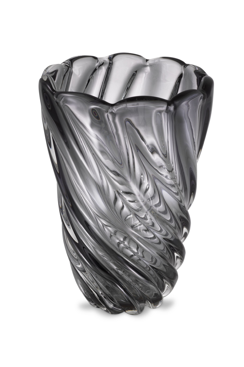 Gray Swirling Glass Vase | Eichholtz Contessa - L | Eichholtz Miami
