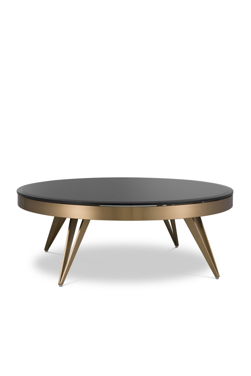 Brass Frame Black Glass Coffee Table | Eichholtz Rocco | Eichholtz Miami