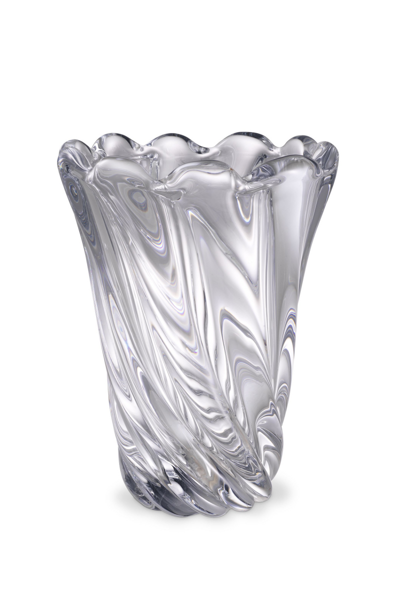 Clear Swirling Glass Vase | Eichholtz Contessa - S | Eichholtz Miami