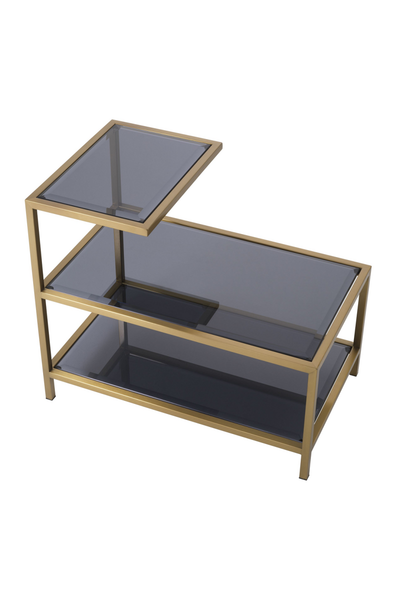 Brass Frame Smoked Glass Side Table | Eichholtz Octava | Eichholtz Miami