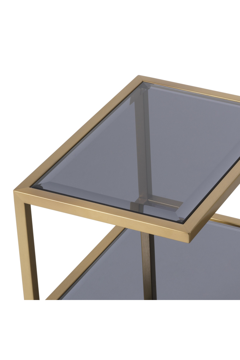 Brass Frame Smoked Glass Side Table | Eichholtz Octava | Eichholtz Miami