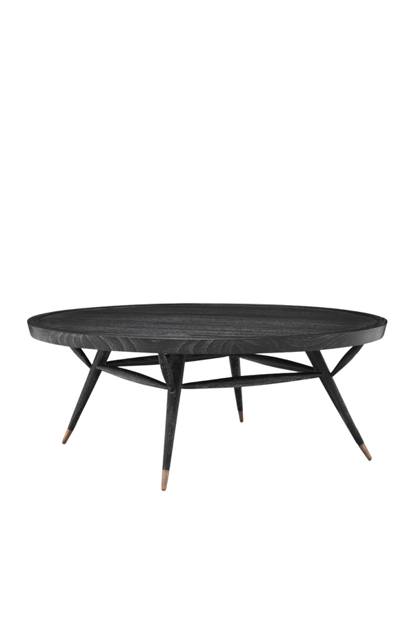 Black Wooden Round Coffee Table | Eichholtz Phoenix | Eichholtzmiami.com