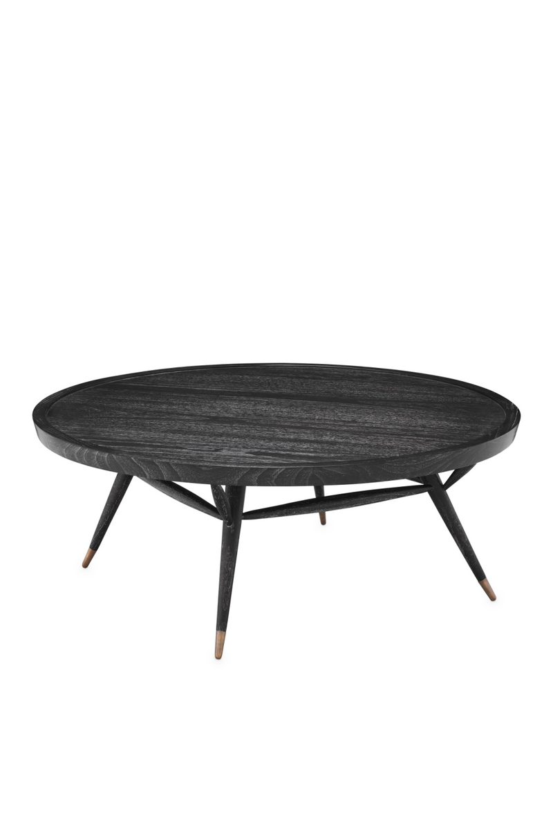 Black Wooden Round Coffee Table | Eichholtz Phoenix | Eichholtzmiami.com